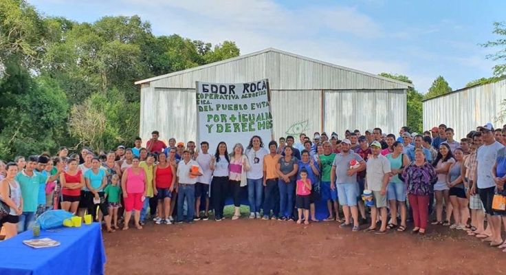 La coordinadora Liliana Corzo en la Cooperativa Agroecológica del Pueblo Evita en Roca