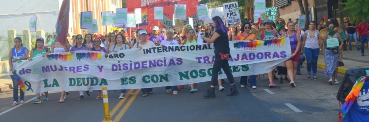 Movilización del 4to Paro Internacional de Mujeres y Disidencias Trabajadoras1